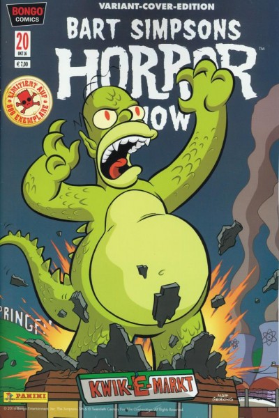 Bart Simpsons Horrorshow 20 (Variant Cover Comic Action 2016), Panini