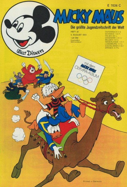 Micky Maus 1972/ 32 (Z1, Sm), Ehapa