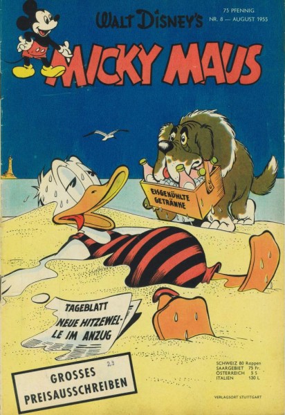 Micky Maus 1955/ 8 (Z1-), Ehapa