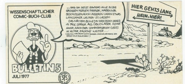Bulletin Juli 1977 5 (Z0), Wissenschaftlicher Comic-Buch-Club