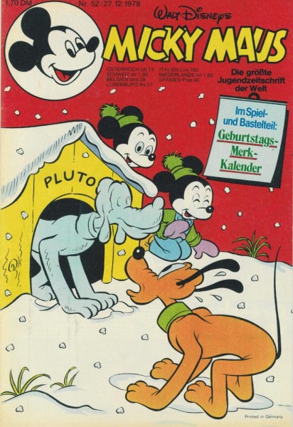 Micky Maus 1978/ 52 (Z1), Ehapa
