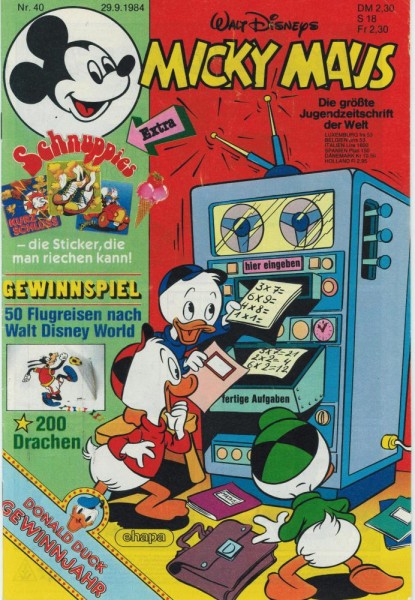 Micky Maus 1984/ 40 (Z0-1/1), Ehapa
