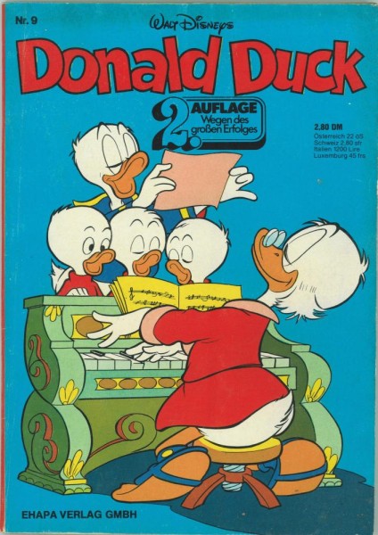 Donald Duck Taschenbuch 9 (Z1-2, 2. Auflage), Ehapa