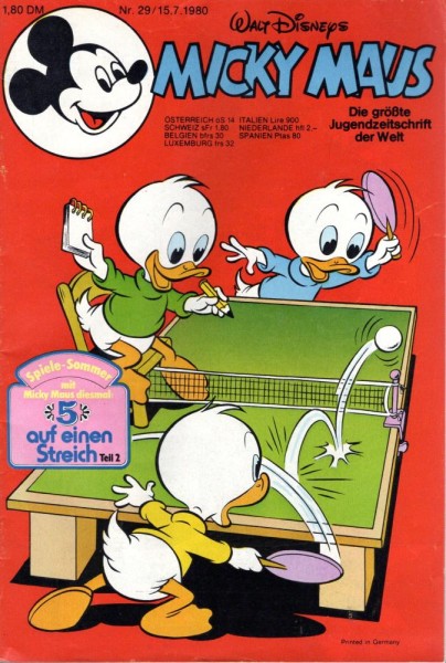 Micky Maus 1980/ 29 (Z1), Ehapa