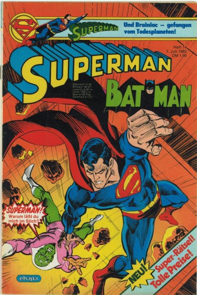 Superman 1982/ 14 (Z1-, Sm), Ehapa