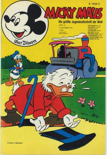 Micky Maus 1971/ 41 (Z1, Werbedoppelseite), Ehapa