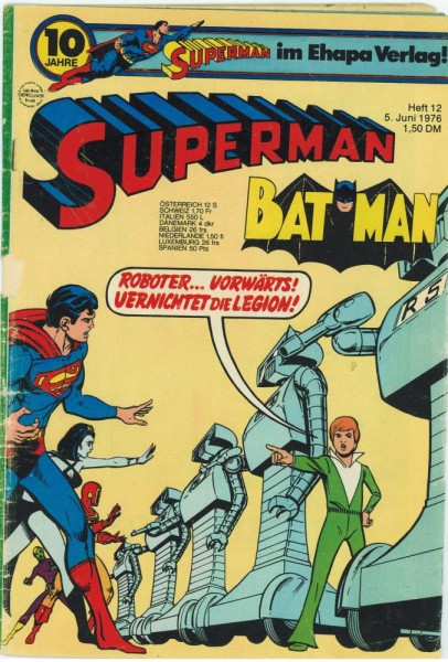 Superman 1976/ 12 (Z2-, Sm, Sz), Ehapa