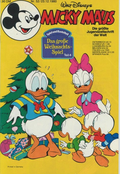 Micky Maus 1980/ 52 (Z1), Ehapa