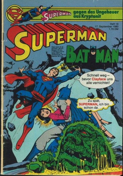 Superman 1980/ 19 (Z2, Sm), Ehapa