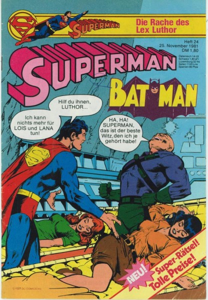 Superman 1981/ 24 (Z1, Sz), Ehapa