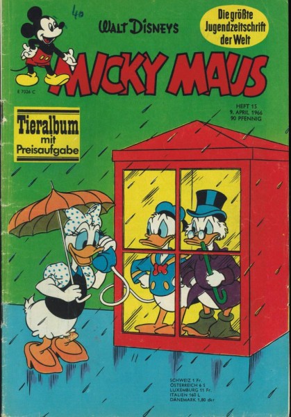Micky Maus 1966/ 15 (Z2, Sz), Ehapa