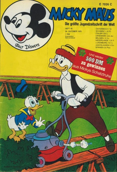 Micky Maus 1970/ 43 (Z1-2), Ehapa