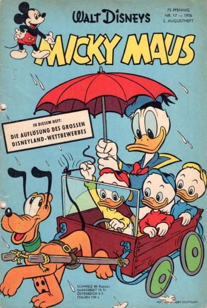 Micky Maus 1956/ 17 (Z1-2, Sm, gel.), Ehapa
