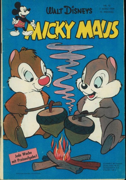 Micky Maus 1959/ 10 (Z1-2, R), Ehapa