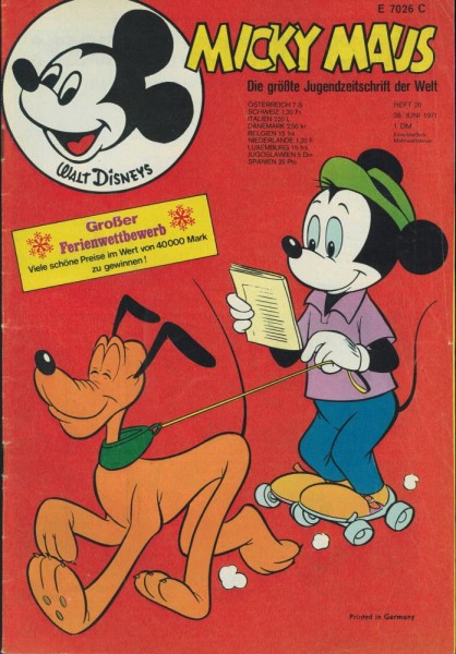 Micky Maus 1971/ 26 (Z1), Ehapa