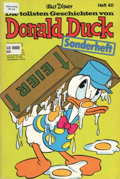 Die tollsten Geschichten von Donald Duck Sonderheft 40 (Z1), Ehapa