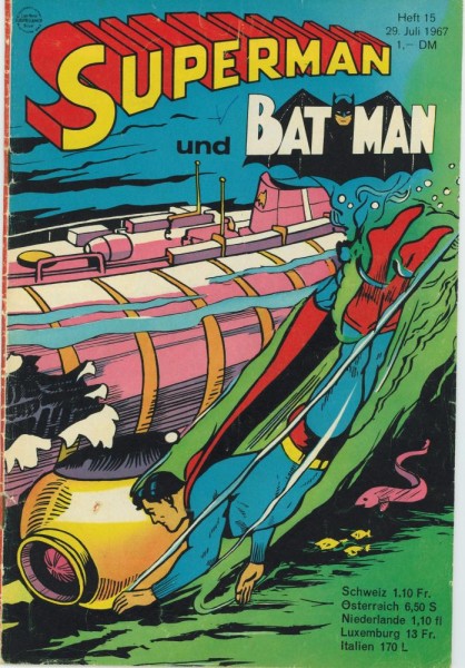 Superman 1967/ 15 (Z1-2/2, Sz), Ehapa