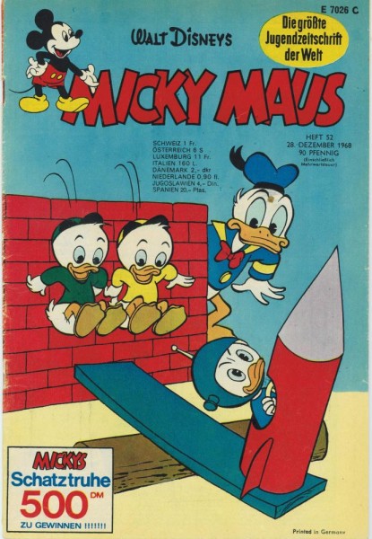 Micky Maus 1968/ 52 (Z1-2), Ehapa