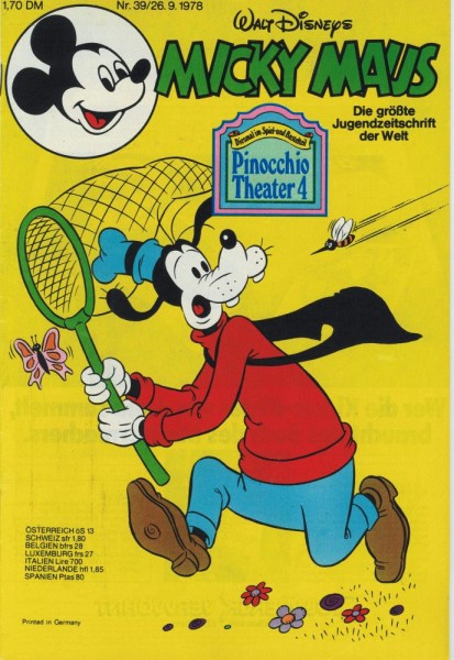 Micky Maus 1978/ 39 (Z1), Ehapa
