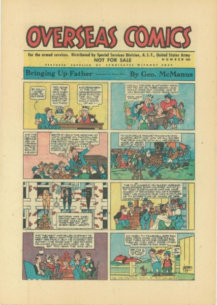 Overseas Comics 101 (Z1), A.S.F. United States Army