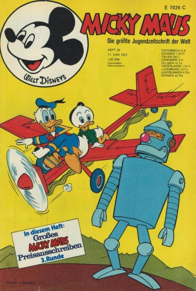 Micky Maus 1972/ 25 (Z1), Ehapa