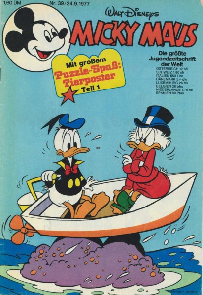 Micky Maus 1977 39 (Z2), Ehapa