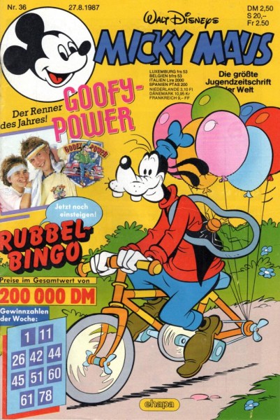 Micky Maus 1987/ 36 (Z0-1), Ehapa