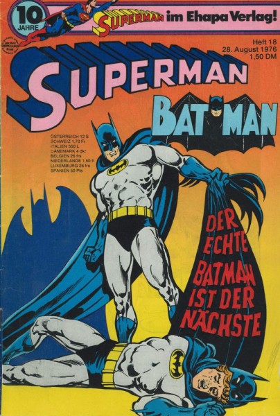 Superman 1976/ 18 (Z1-2, Sz), Ehapa