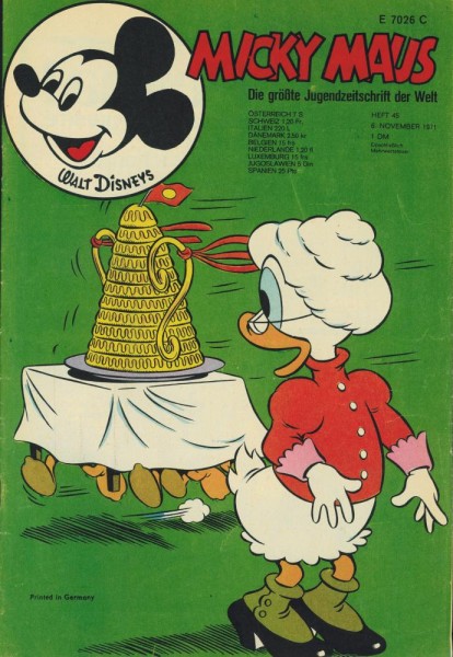 Micky Maus 1971/ 45 (Z1-2), Ehapa
