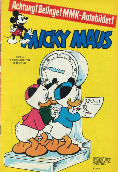 Micky Maus 1963/ 44 (Z2, Sm), Ehapa