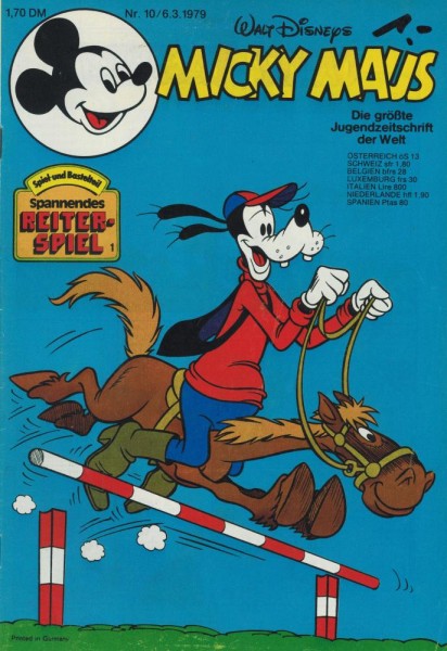 Micky Maus 1979/ 10 (Z1, Sz), Ehapa