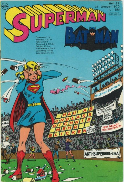 Superman 1970/ 22 (Z1-, Sm), Ehapa