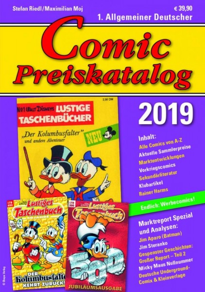 Comic Preiskatalog 2019 HC, Riedl