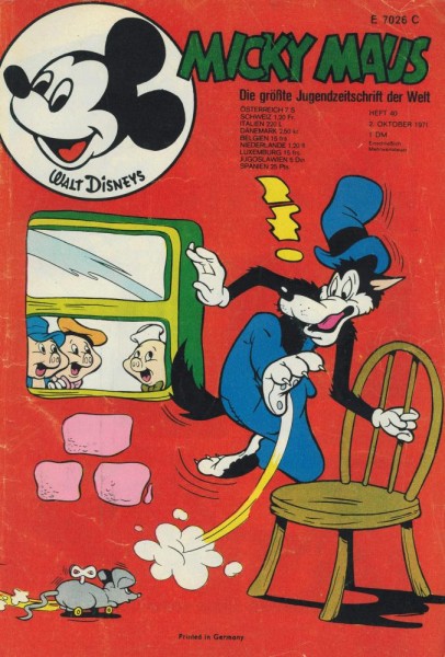Micky Maus 1971/ 40 (Z2), Ehapa