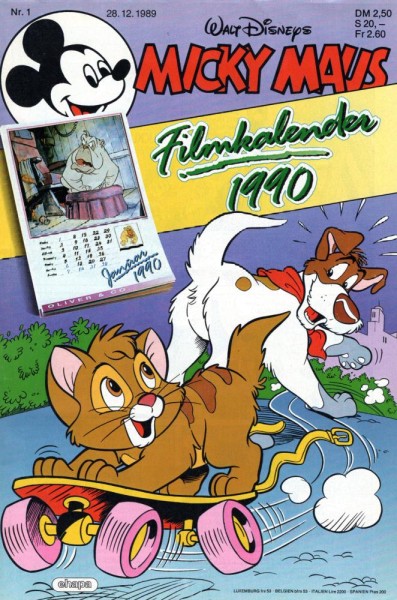 Micky Maus 1990/ 1 (Z0-1), Ehapa
