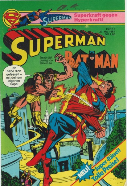 Superman 1981/ 11 (Z1-2, Sz), Ehapa