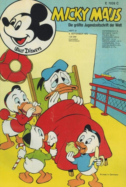 Micky Maus 1972/ 37 (Z1-), Ehapa