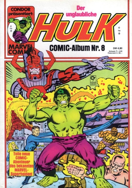 Der unglaubliche Hulk - Comic-Album 8 (Z1-), Condor