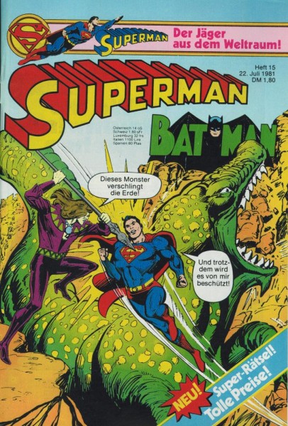 Superman 1981/ 15 (Z1-), Ehapa