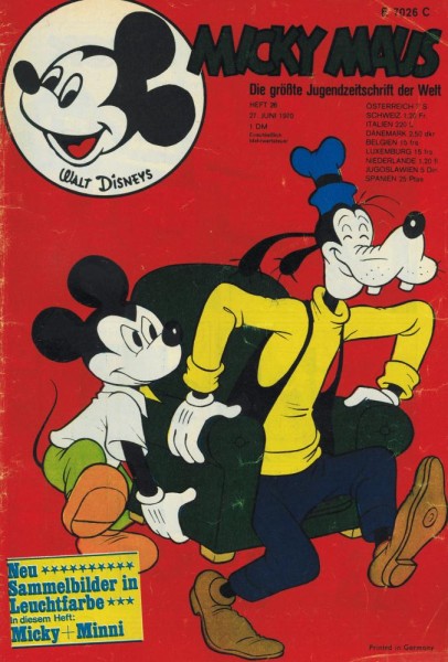 Micky Maus 1970/ 26 (Z1-2, Sm), Ehapa