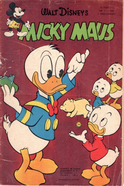 Micky Maus 1956/ 3 (Z2-3, Sm, gel.), Ehapa