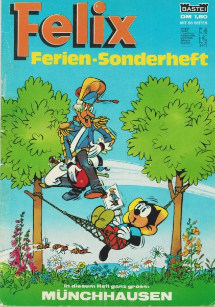 Felix Ferien - Sonderheft 1971 (Z1-2), Bastei