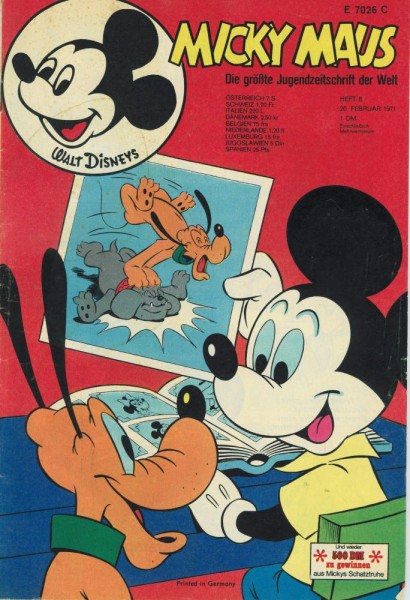 Micky Maus 1971/ 8 (Z1-2), Ehapa