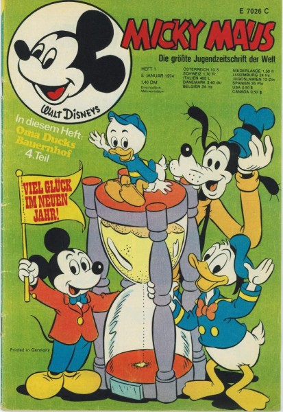 Micky Maus 1974/ 1 (Z1-2), Ehapa