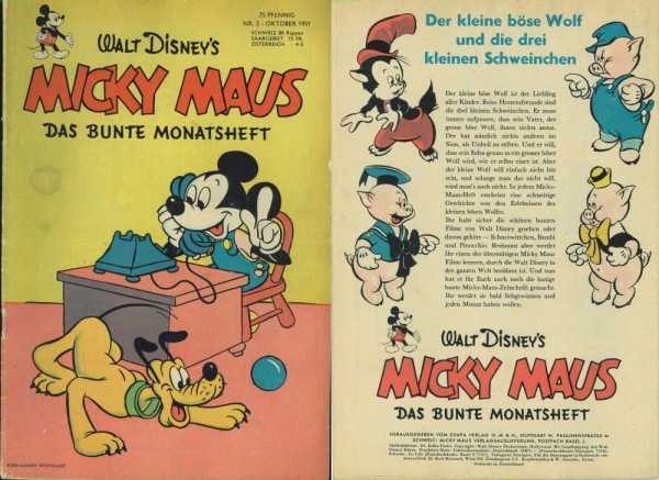Micky Maus 1951/ 2 (Z1-2/2), Ehapa