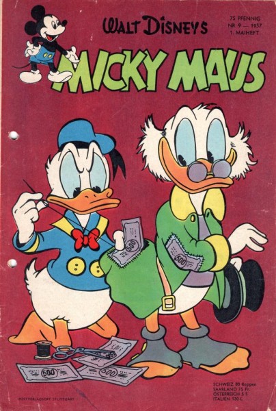 Micky Maus 1957/ 9 (Z2, Sm, gel.), Ehapa