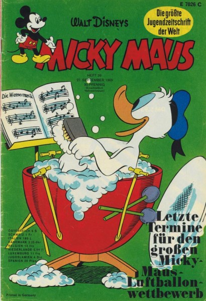 Micky Maus 1969/ 39 (Z1-2), Ehapa