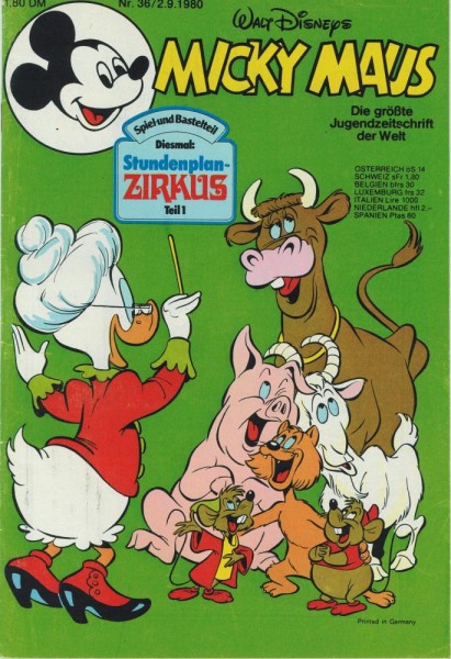 Micky Maus 1980/ 36 (Z1), Ehapa