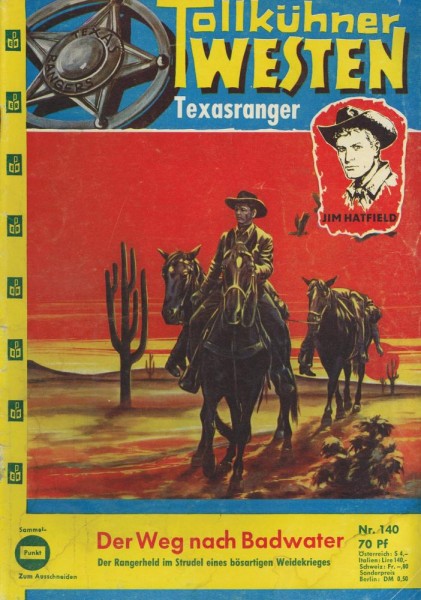 Tollkühner Western - Texasranger Jim Hartfield 140 (Z2), Pabel