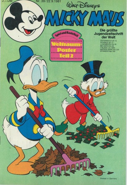 Micky Maus 1981/ 39 (Z0-1/1), Ehapa